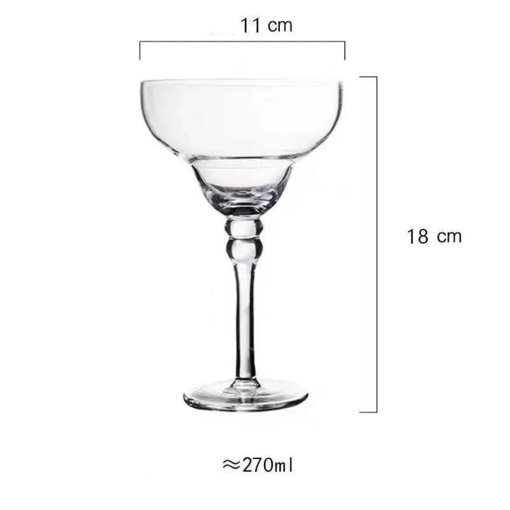 Farverigt Blyfrit Margarita Cocktailglas 270 ml