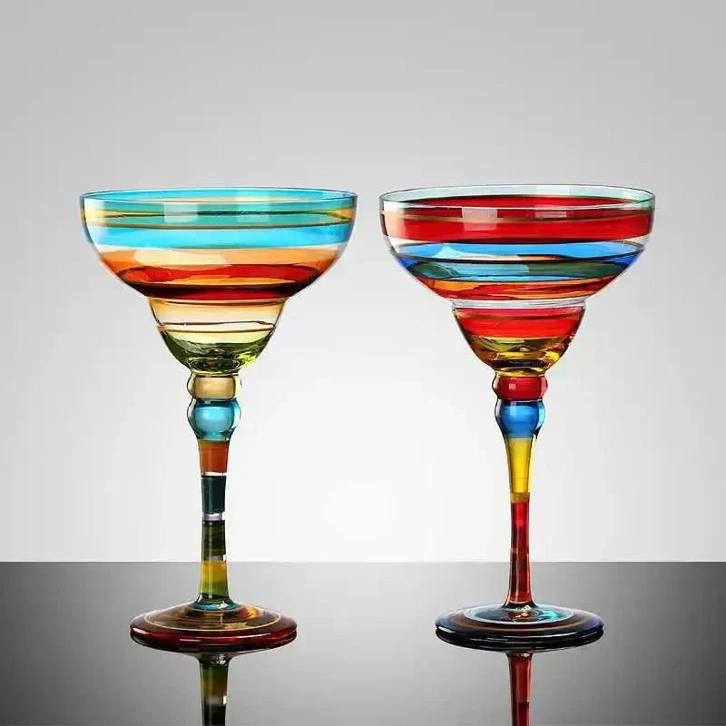 Farverigt Blyfrit Margarita Cocktailglas 270 ml