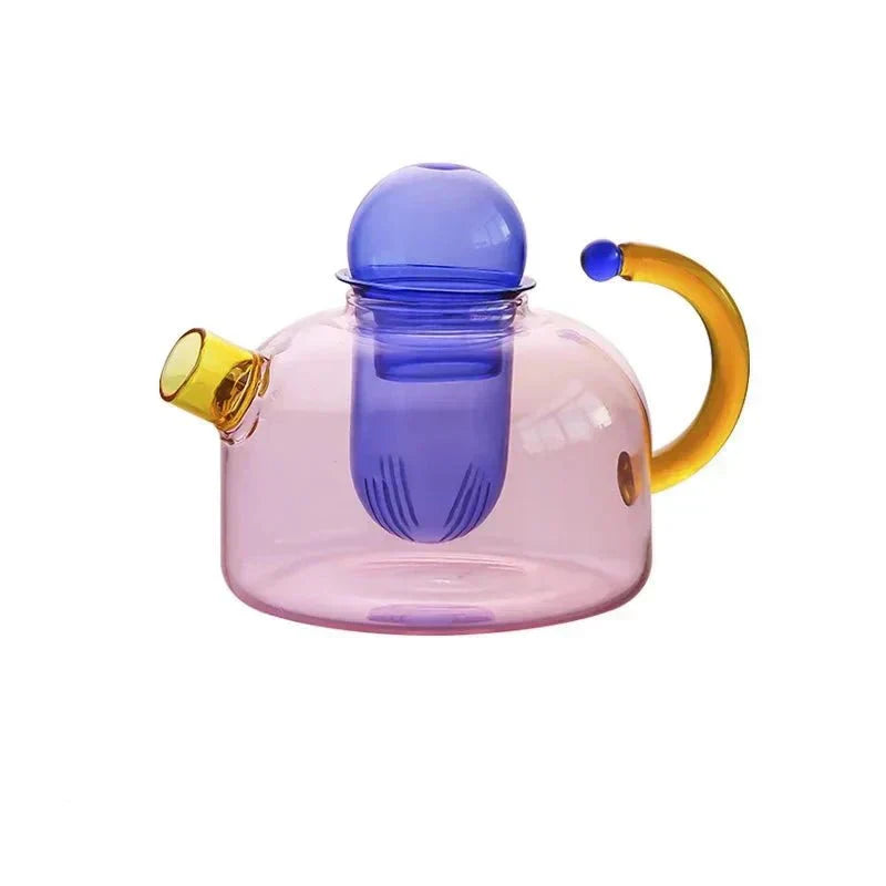 Elegant varmebestandig glas teapot sæt med filter