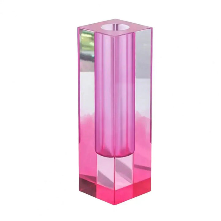 Moderne Kvadrat Vase i Akryl med Krystal Effekt