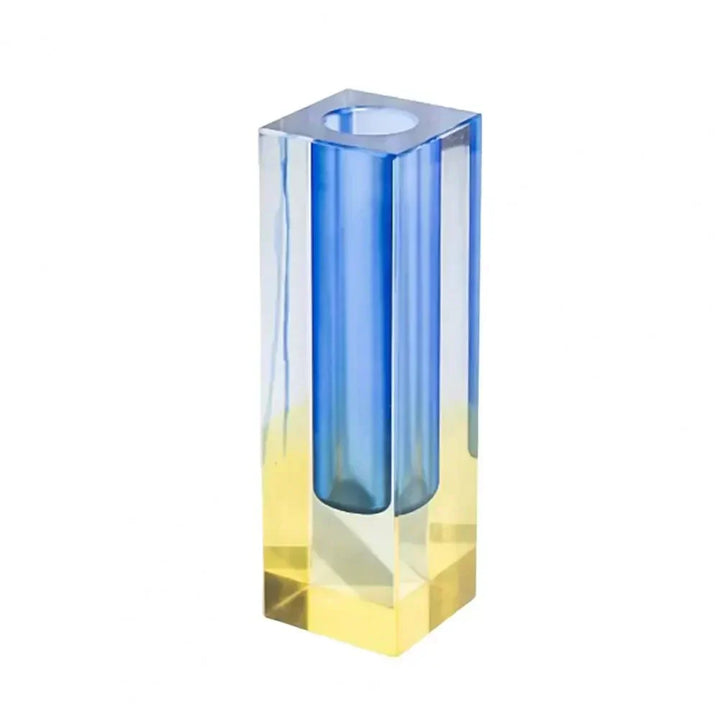 Moderne Kvadrat Vase i Akryl med Krystal Effekt