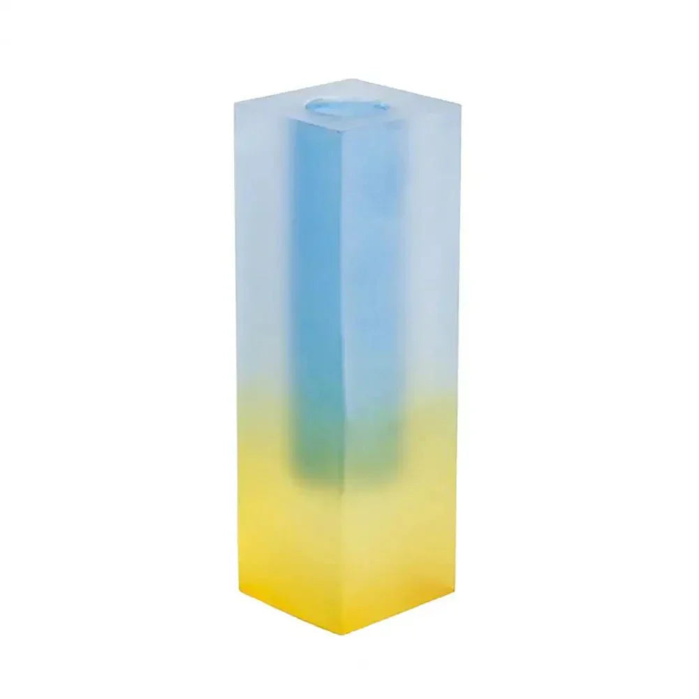 Moderne Kvadrat Vase i Akryl med Krystal Effekt