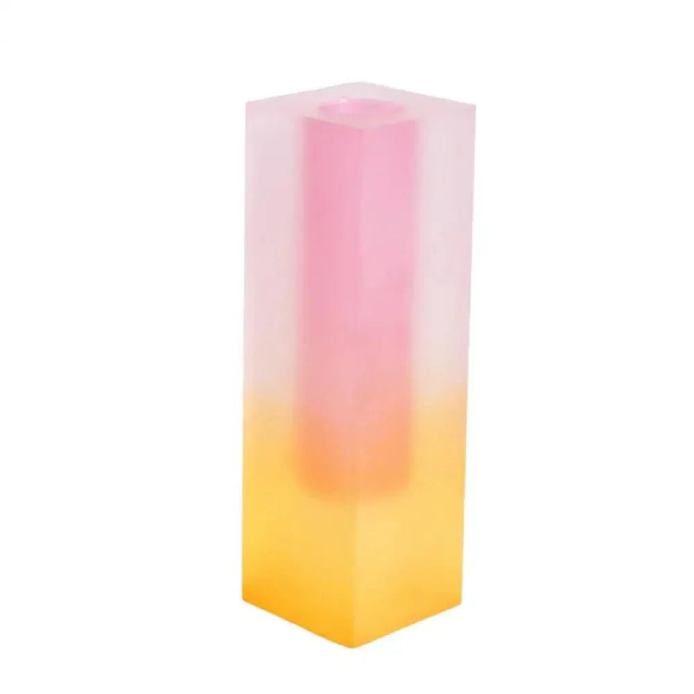Moderne Kvadrat Vase i Akryl med Krystal Effekt
