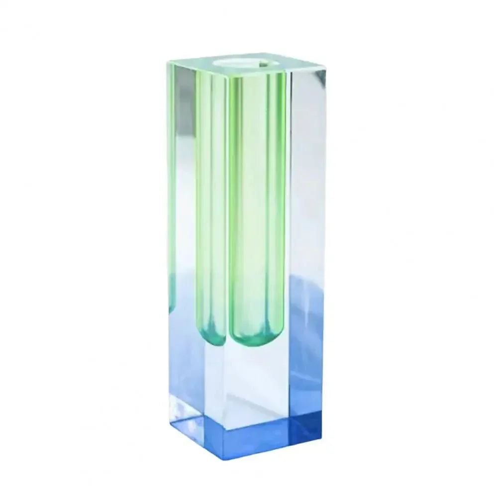 Moderne Kvadrat Vase i Akryl med Krystal Effekt