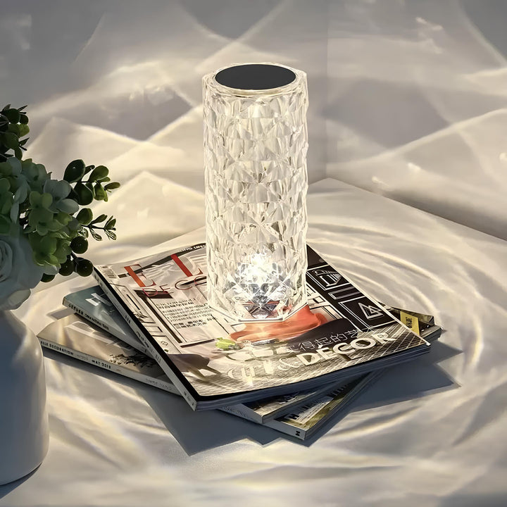 Krystal Touch Bordlampe med Fjernbetjening og 16 Farver