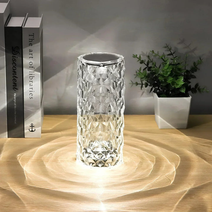 Krystal Touch Bordlampe med Fjernbetjening og 16 Farver