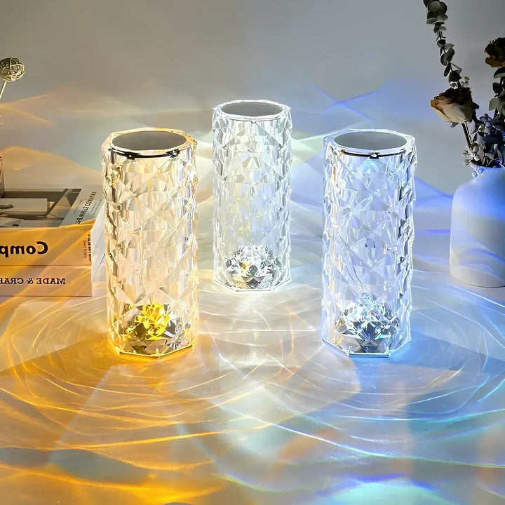 Krystal Touch Bordlampe med Fjernbetjening og 16 Farver