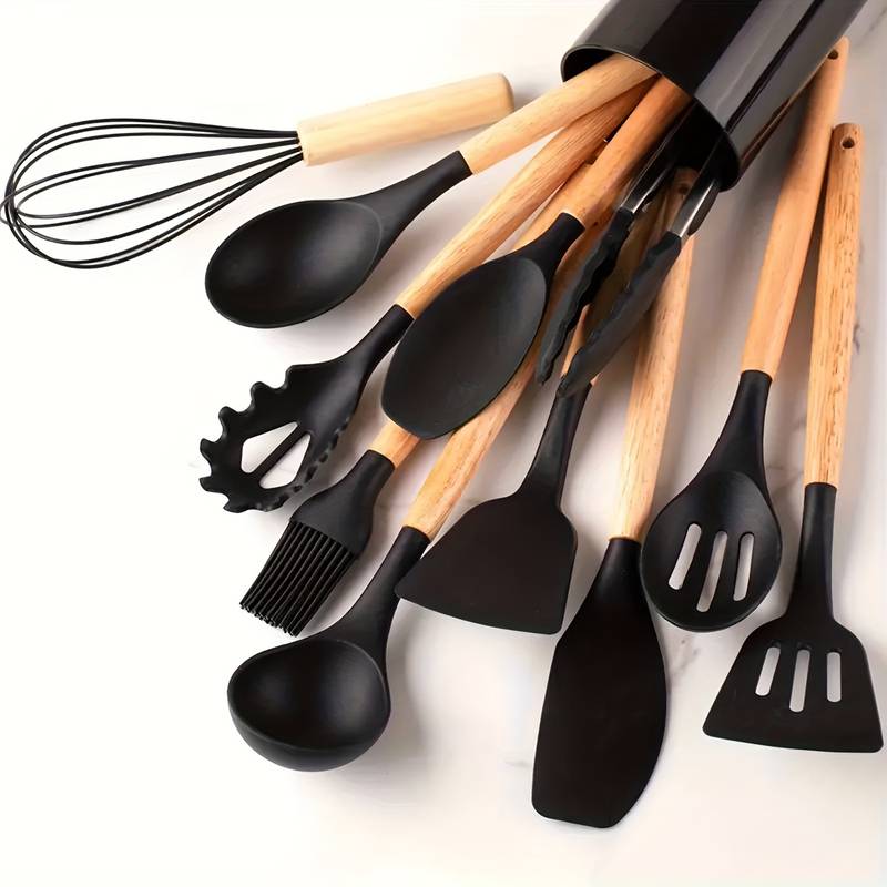 Varmebestandigt Silicone Køkkenredskabs Sæt med Non-Stick Design