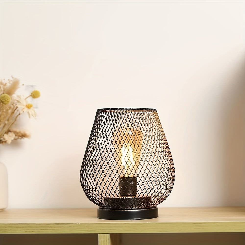 Industriel Mesh Bordlampe Sæt med LED Pærer