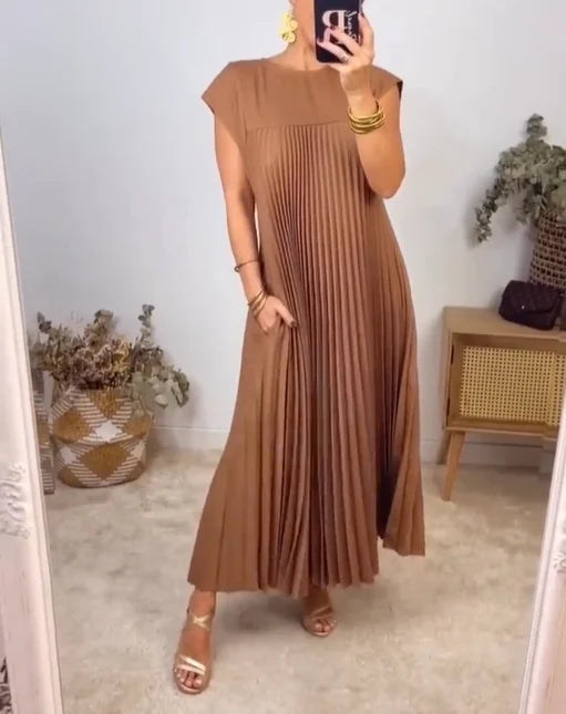Fern | Kvinders Flydende Plisseret Maxi Kjole Cocktail