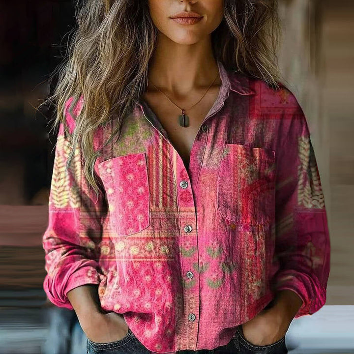 Rebecca™ | Vintage Bohemian Mønster Bluse