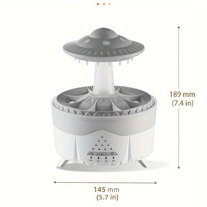 Æterisk Olie Diffuser med Regndråbe Design og Luftfugter Funktion