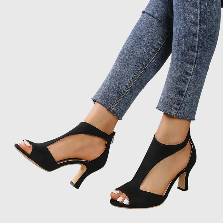 Karin | Dame Forår Cutout Sandaler Med Åben Tå