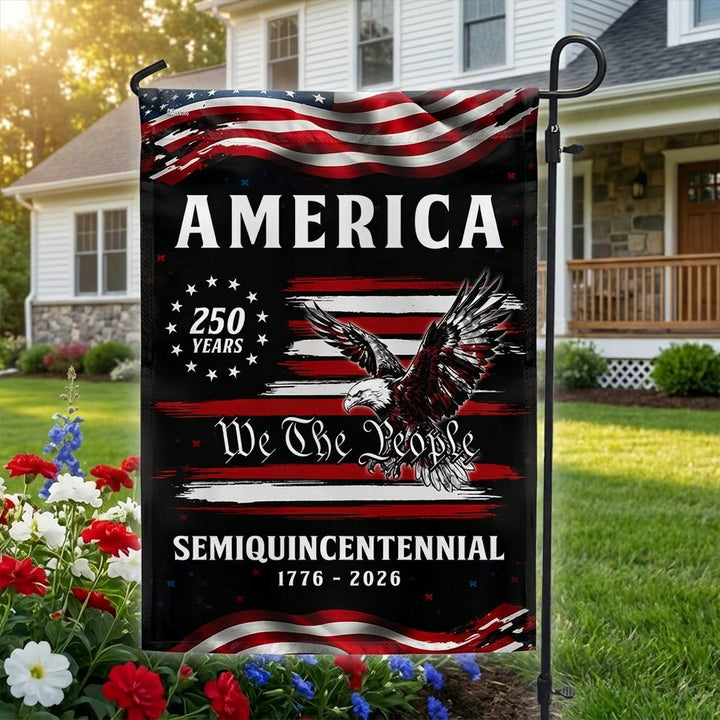 Dobbelt-Sidet Patriotisk Haveflag 250 År Amerika 1776-2026