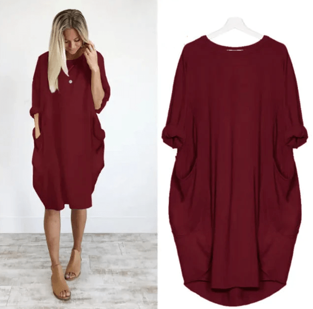 Gina™ | Elegant Lommer Kjole