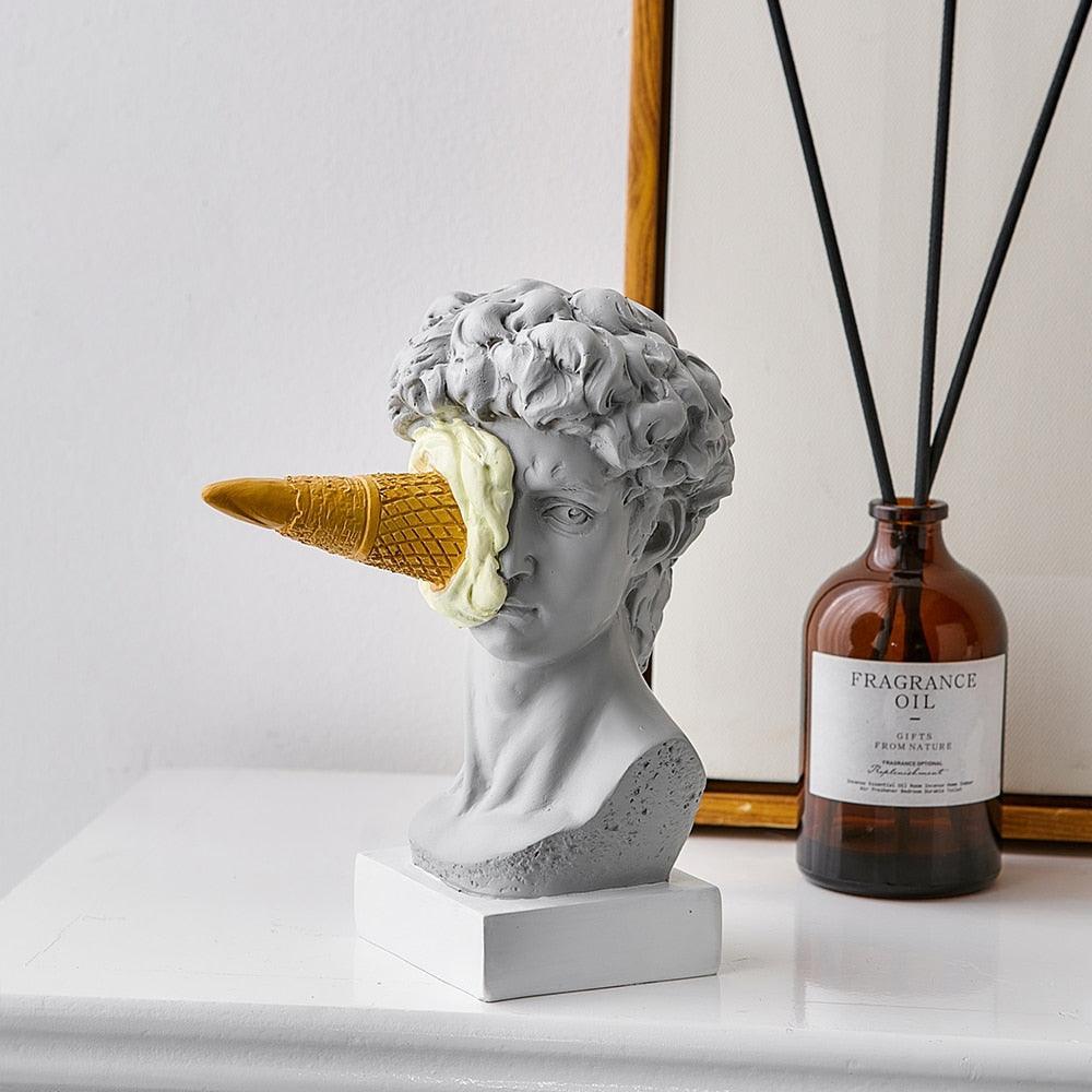 Legende Harpiks Is-Skulptur med Ansigt