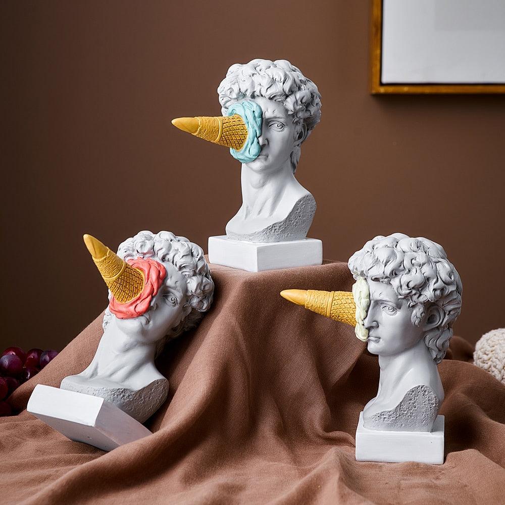 Legende Harpiks Is-Skulptur med Ansigt