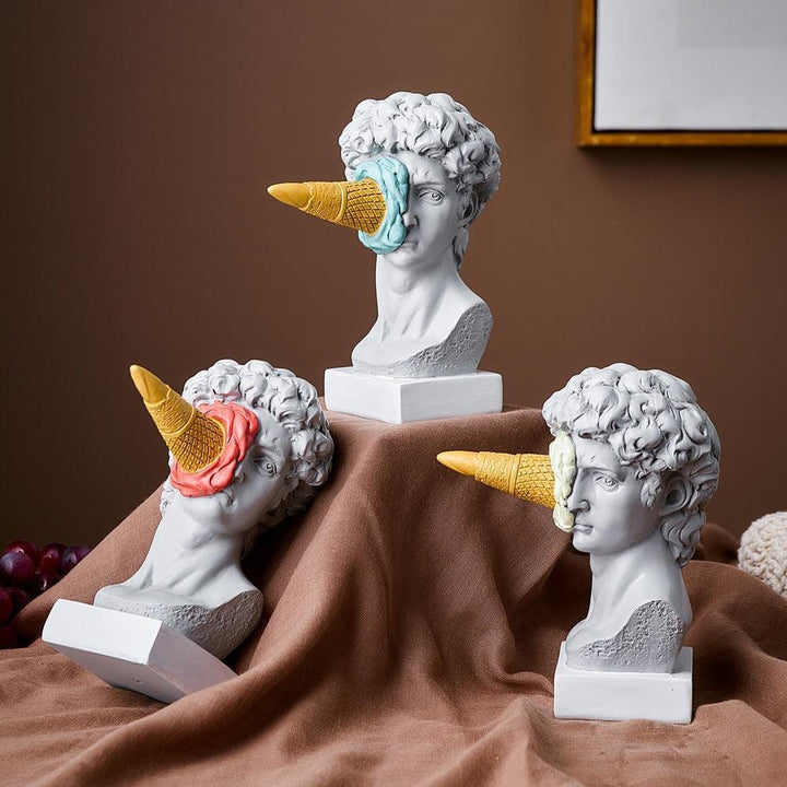 Legende Harpiks Is-Skulptur med Ansigt