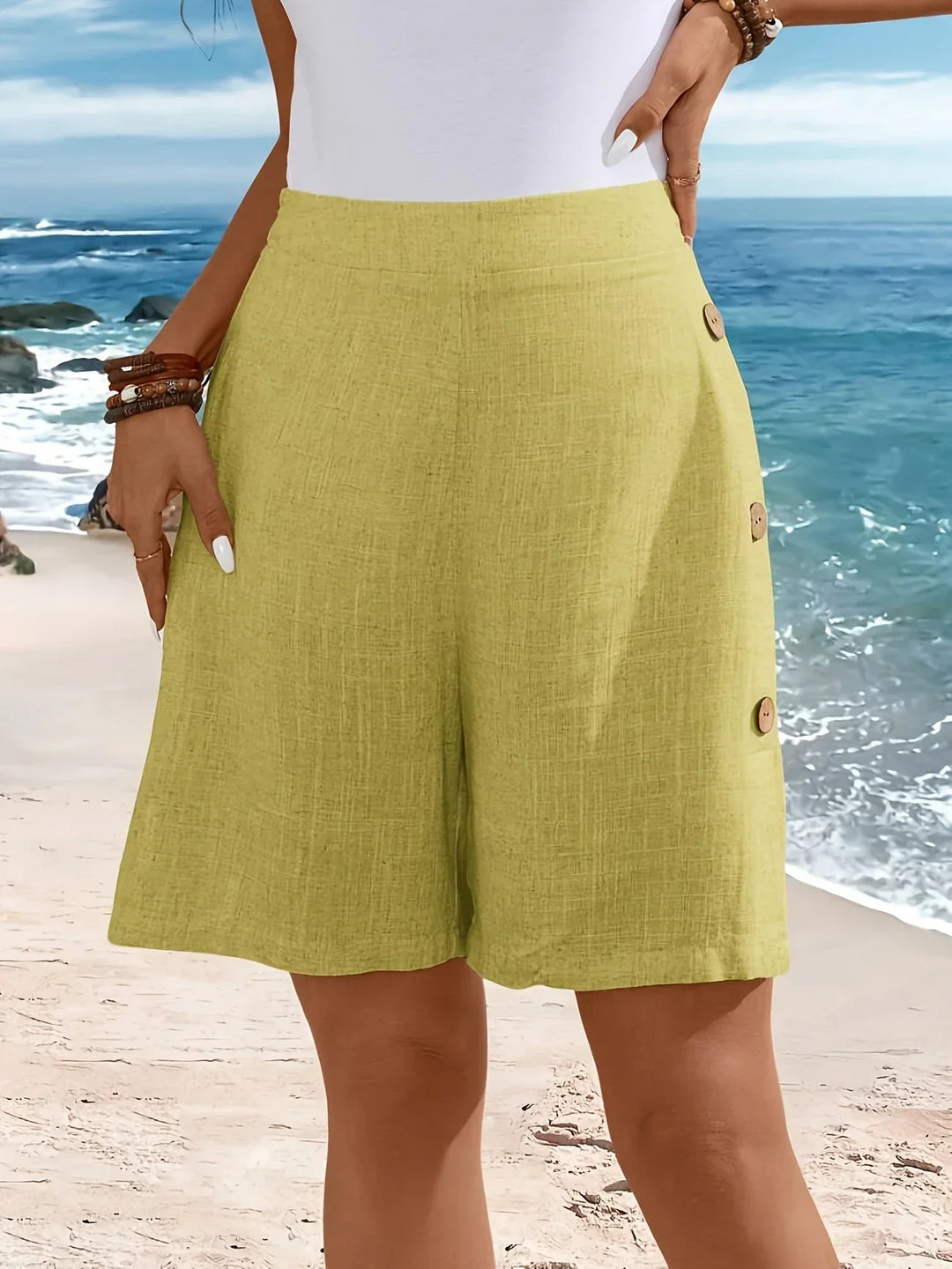 Whitney™ | Komfortable Shorts Med Knapper