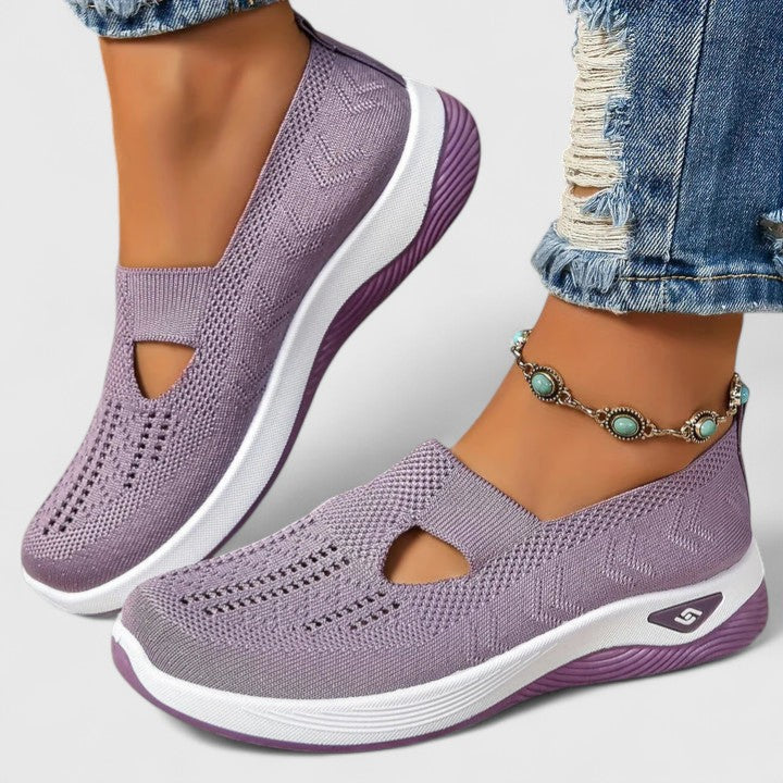 Regine | Dame Slip-On Åndbare Mesh-Gå-Sneakers