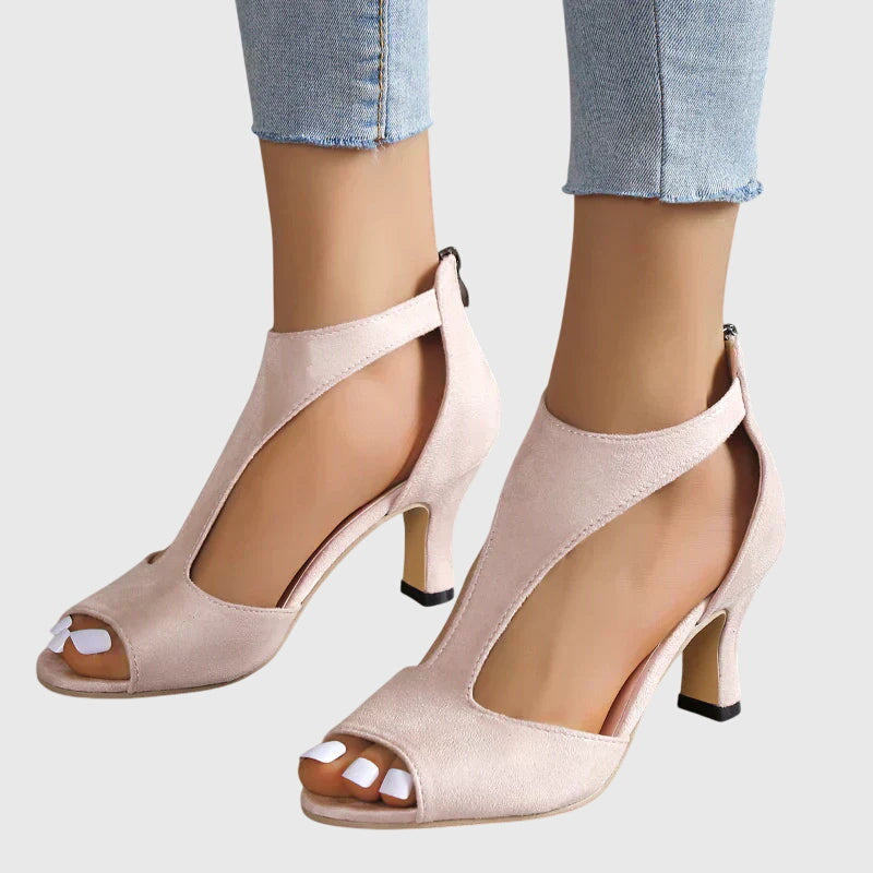 Jana | Dame Cut-Out Peep-Toe Hælsandaler