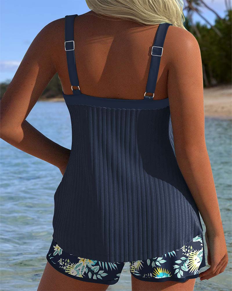 Cassandra | Kvinders Tummy Control Stribet Tankini