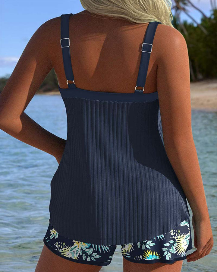 Cassandra | Kvinders Tummy Control Stribet Tankini