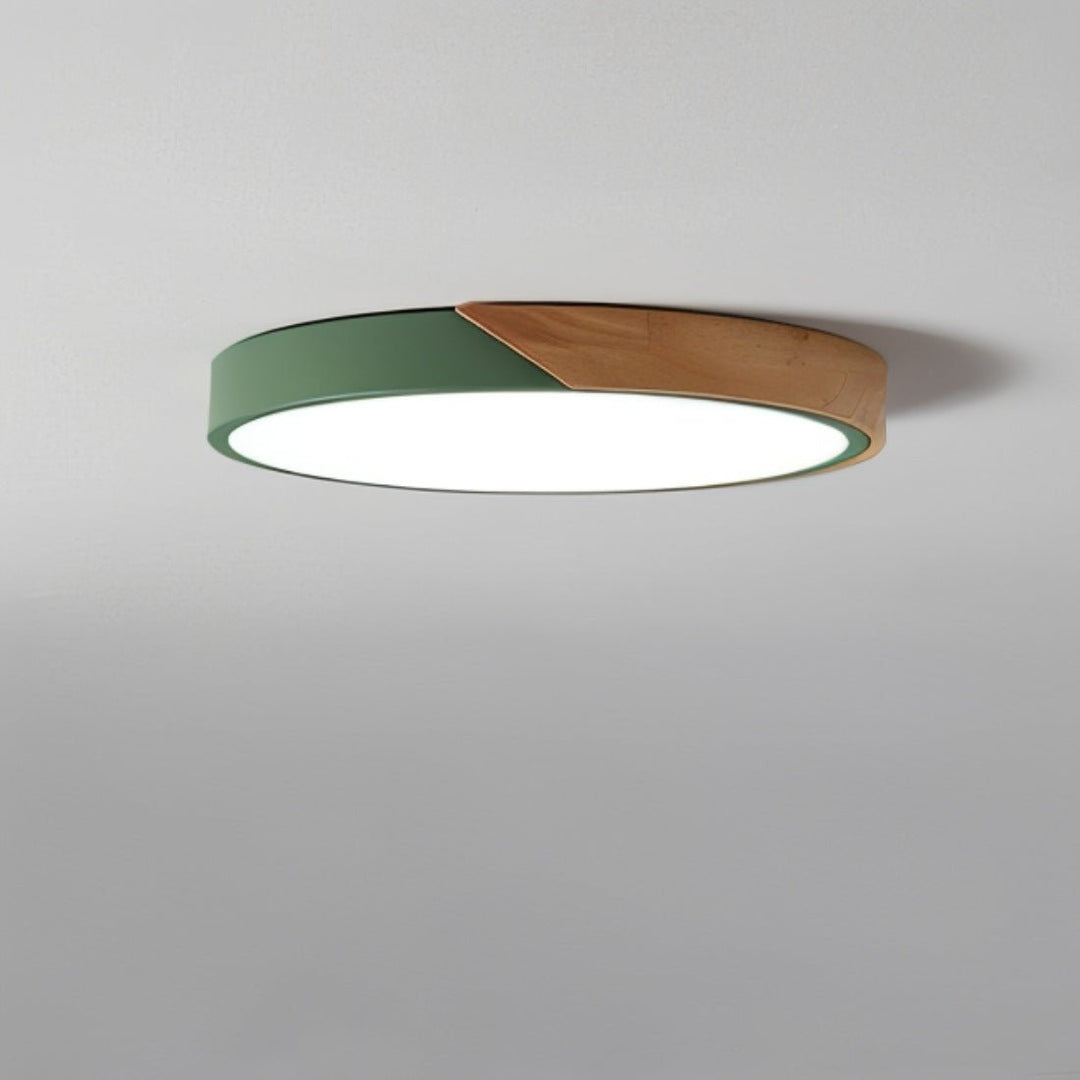 Moderne LED Loftlampe i Træ - Minimalistisk Design