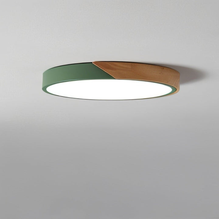 Moderne LED Loftlampe i Træ - Minimalistisk Design