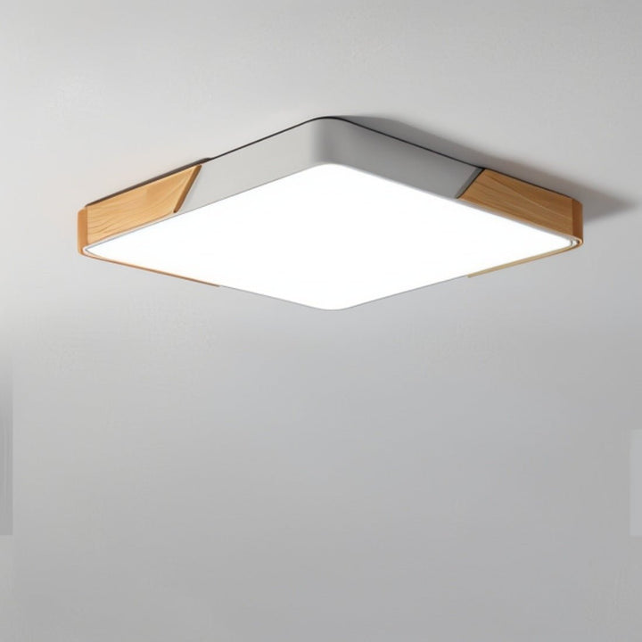 Moderne LED Loftlampe i Træ - Minimalistisk Design