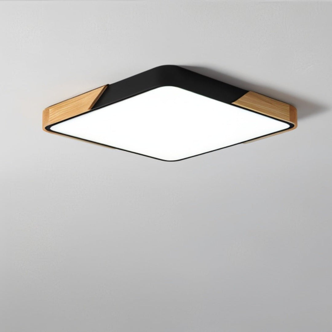 Moderne LED Loftlampe i Træ - Minimalistisk Design
