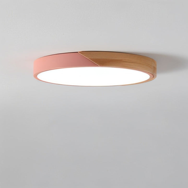 Moderne LED Loftlampe i Træ - Minimalistisk Design