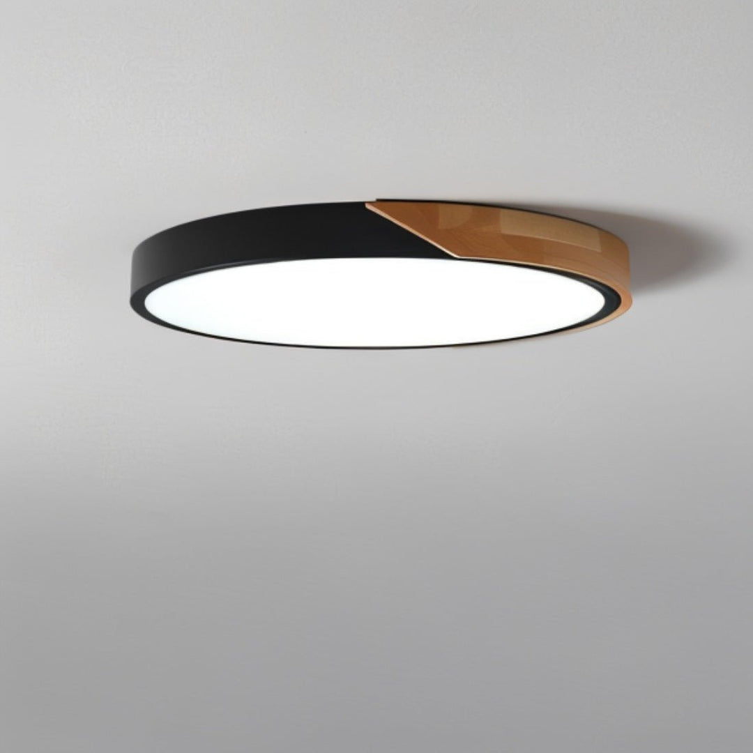 Moderne LED Loftlampe i Træ - Minimalistisk Design