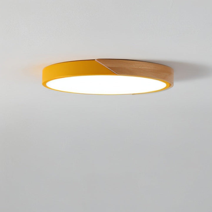 Moderne LED Loftlampe i Træ - Minimalistisk Design