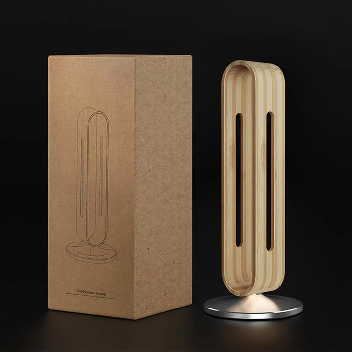Træ- og Metal Hovedtelefonholder med Elegant Design