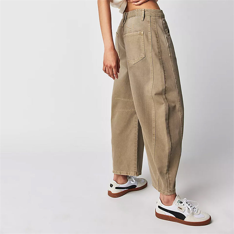 Fad | Kvinders Høj Talje Fad Ben Jeans Relaxed Fit Denim