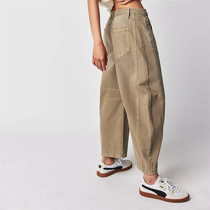 Fad | Kvinders Høj Talje Fad Ben Jeans Relaxed Fit Denim