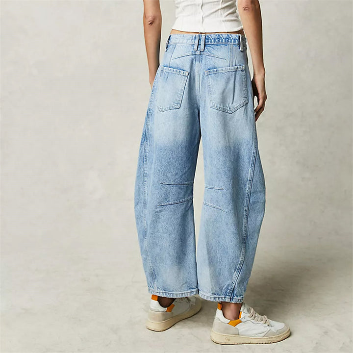 Fad | Kvinders Høj Talje Fad Ben Jeans Relaxed Fit Denim