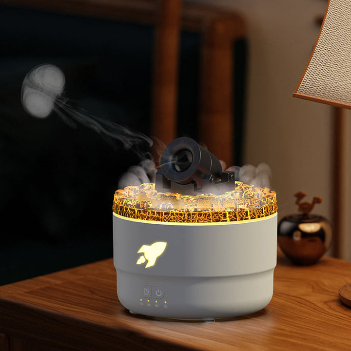Lava Ring Aroma Luftfugter med LED Nattelys og Dobbelt Dampfunktion