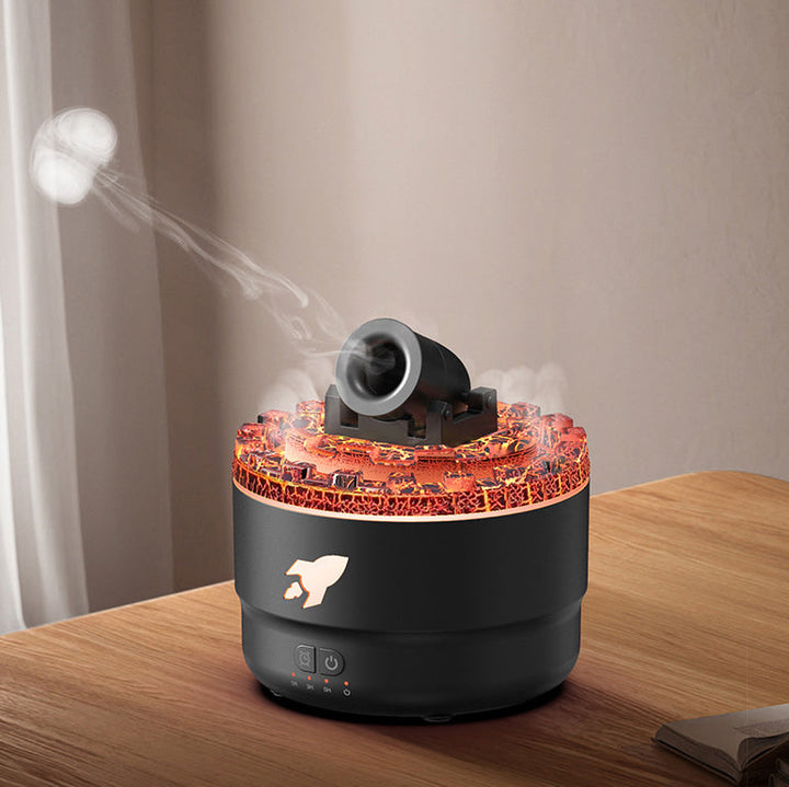 Lava Ring Aroma Luftfugter med LED Nattelys og Dobbelt Dampfunktion
