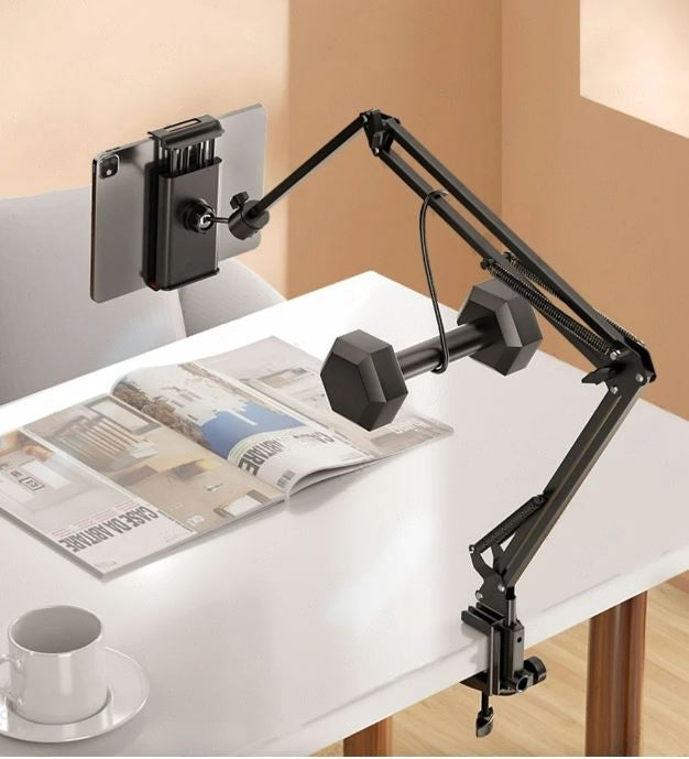 Justerbart Aluminium Tablet Stativ med Solid Base
