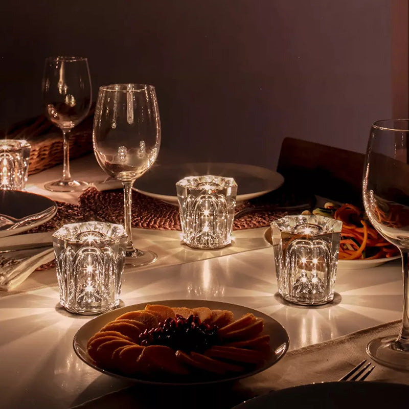 Trådløs Krystal Lampe med LED-belysning
