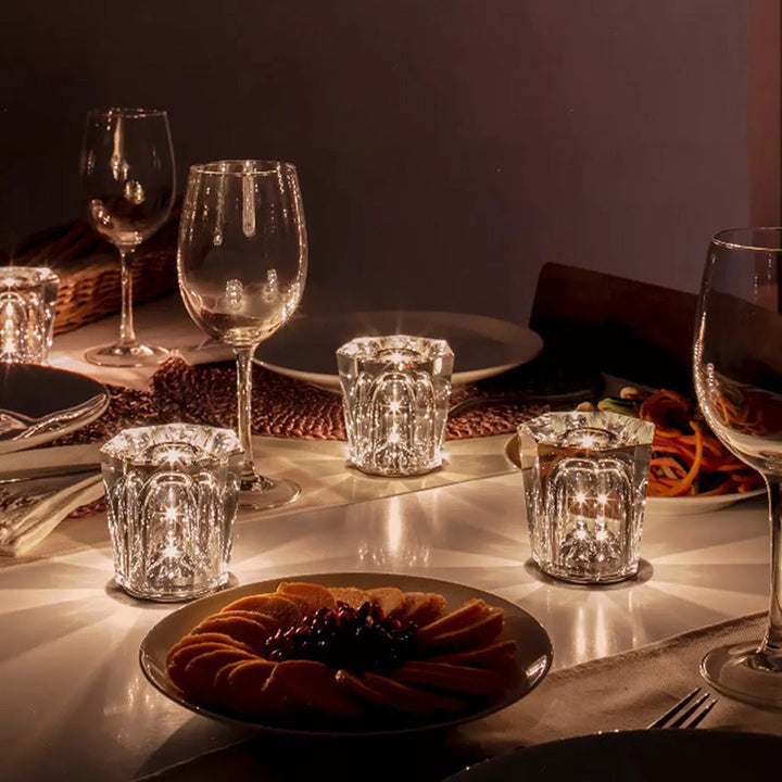 Trådløs Krystal Lampe med LED-belysning