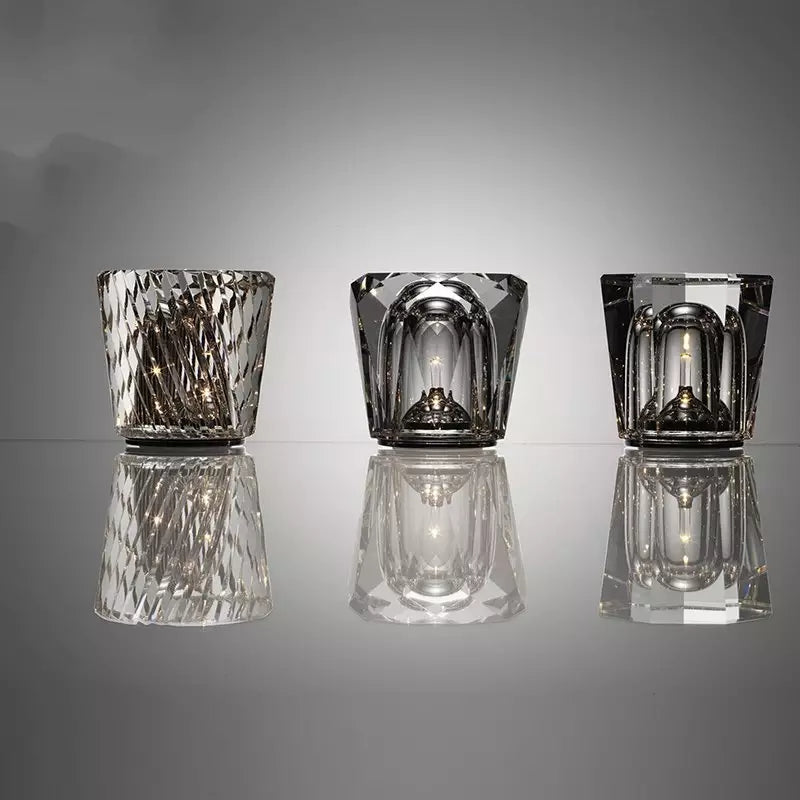 Trådløs Krystal Lampe med LED-belysning
