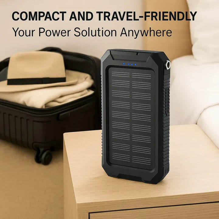 Vandtæt 30.000mAh Solenergi Power Bank med Flere USB-porte