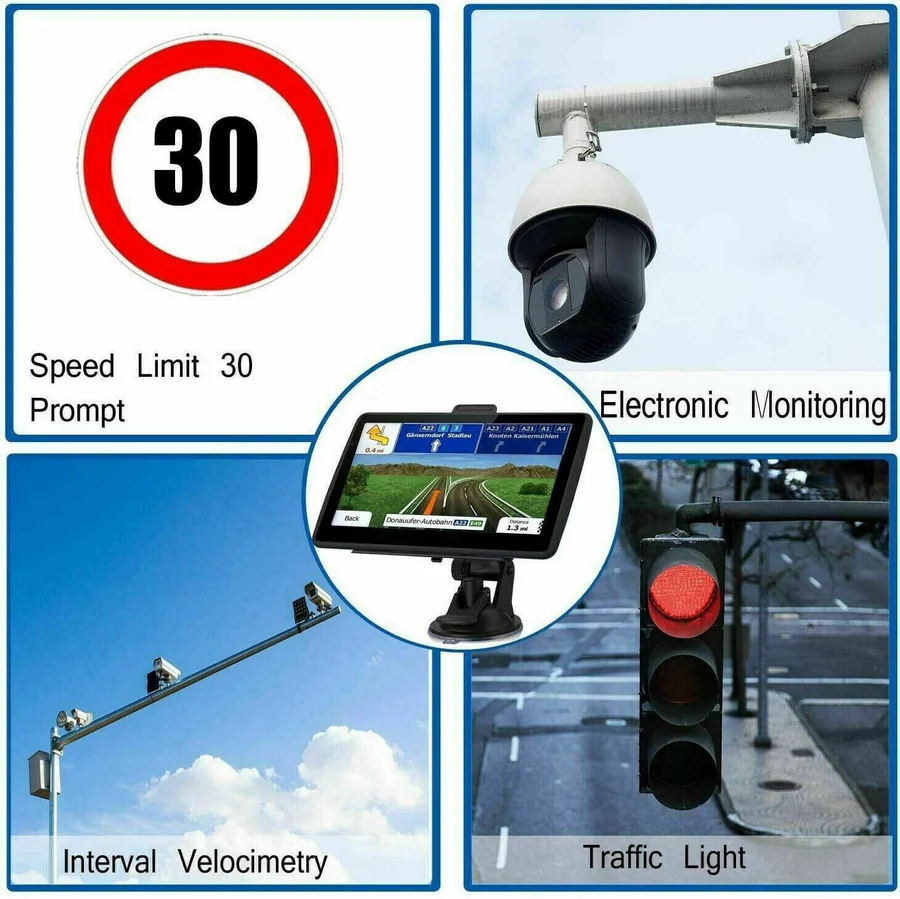 7 Tommer GPS Navigationssystem med Livstids Kortopdateringer