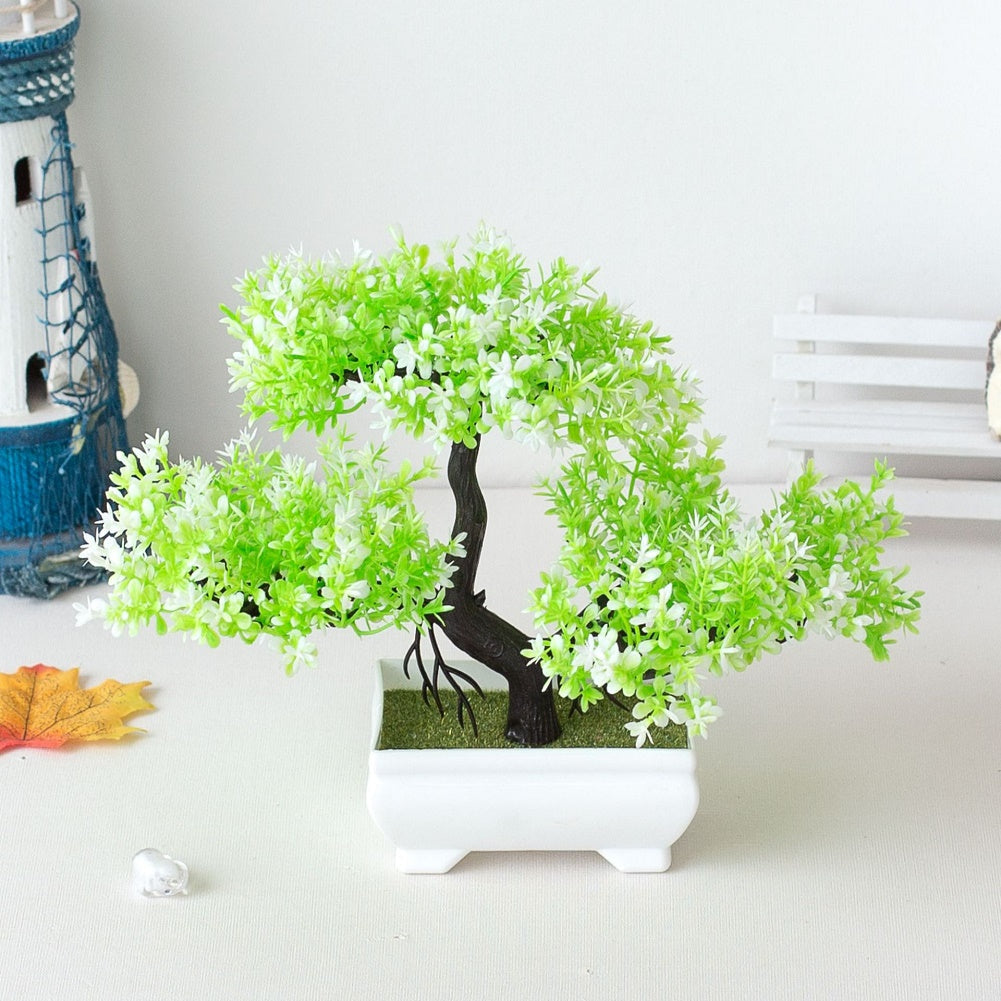 Realistisk Kunstig Bonsai Træ i Plastik