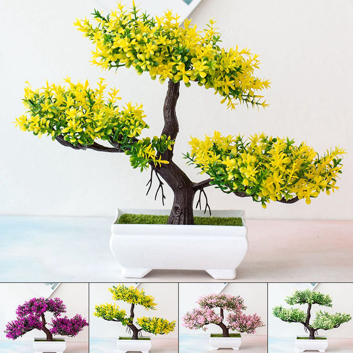 Realistisk Kunstig Bonsai Træ i Plastik