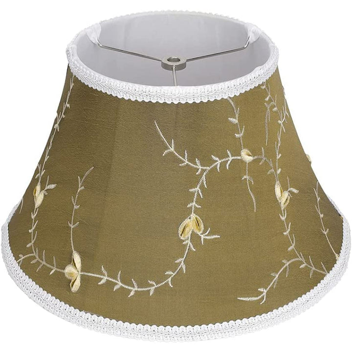 Håndlavet Medium Tøndeformet Linned Lampe Skærm i Hvid