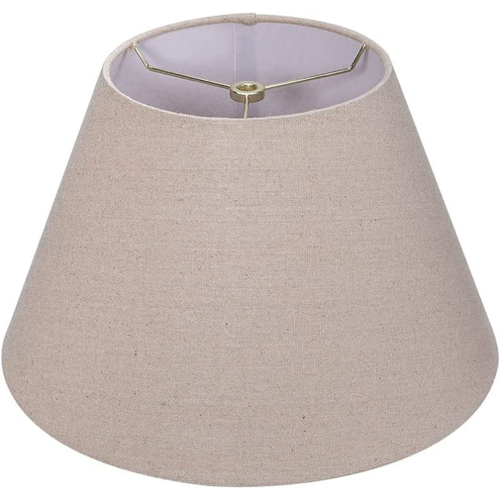 Håndlavet Medium Tøndeformet Linned Lampe Skærm i Hvid